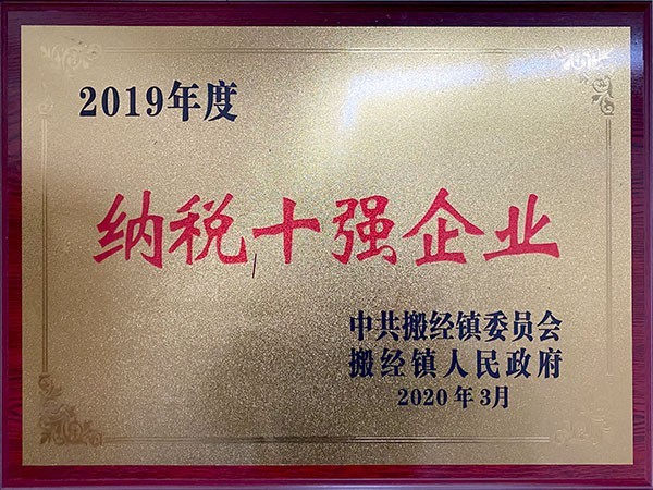 恩派特-十強企業證書